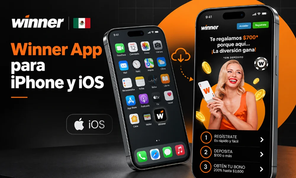 App de Winner para iPhone y dispositivos iOS con bono de bienvenida